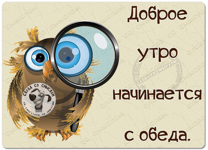 Хорошее утро наступает в обед картинки прикольные